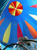 Looking up into the balloon envelope